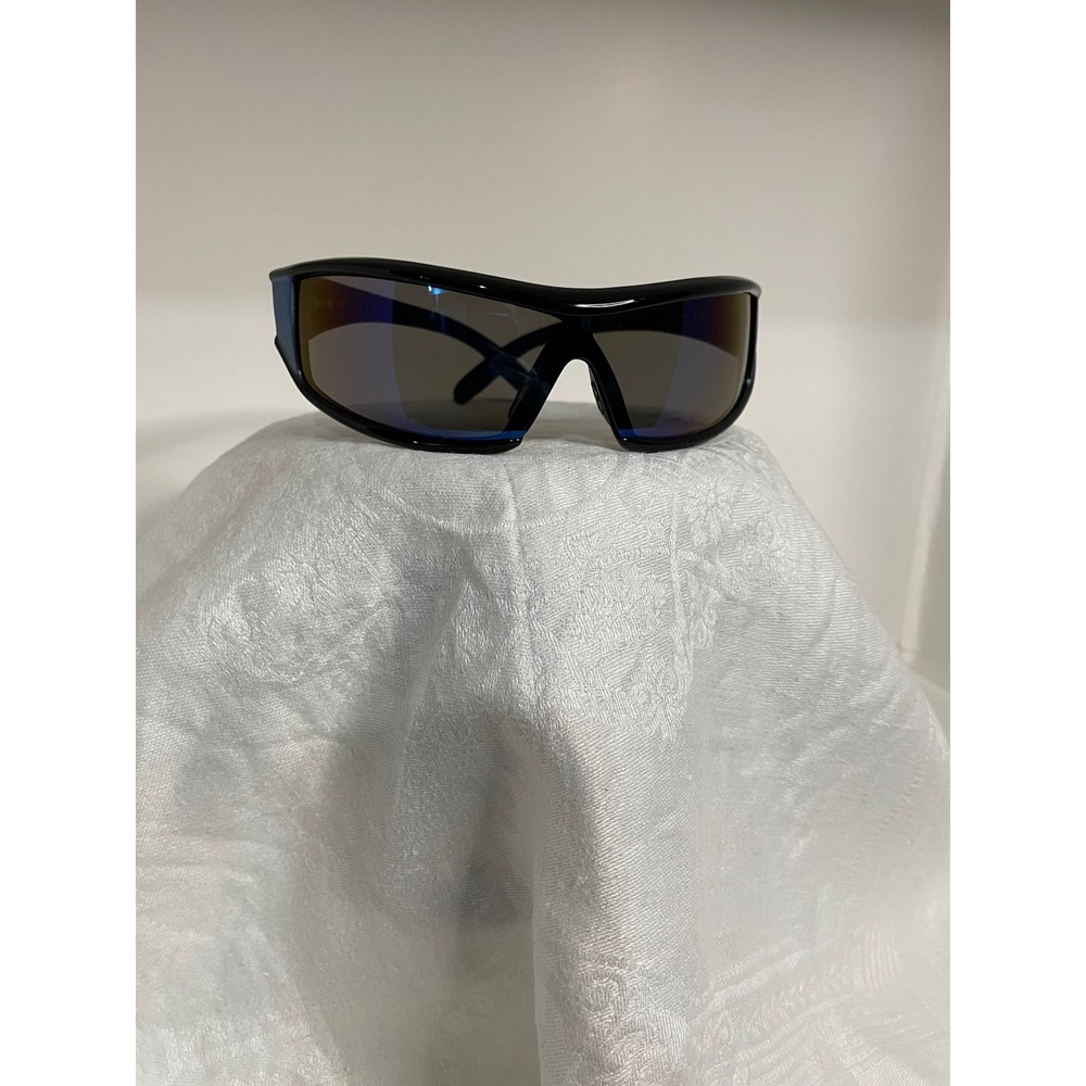 Choppers Sunglasses Black Frames Shield Style Sporty Motorcycle Biker Mens NWOT